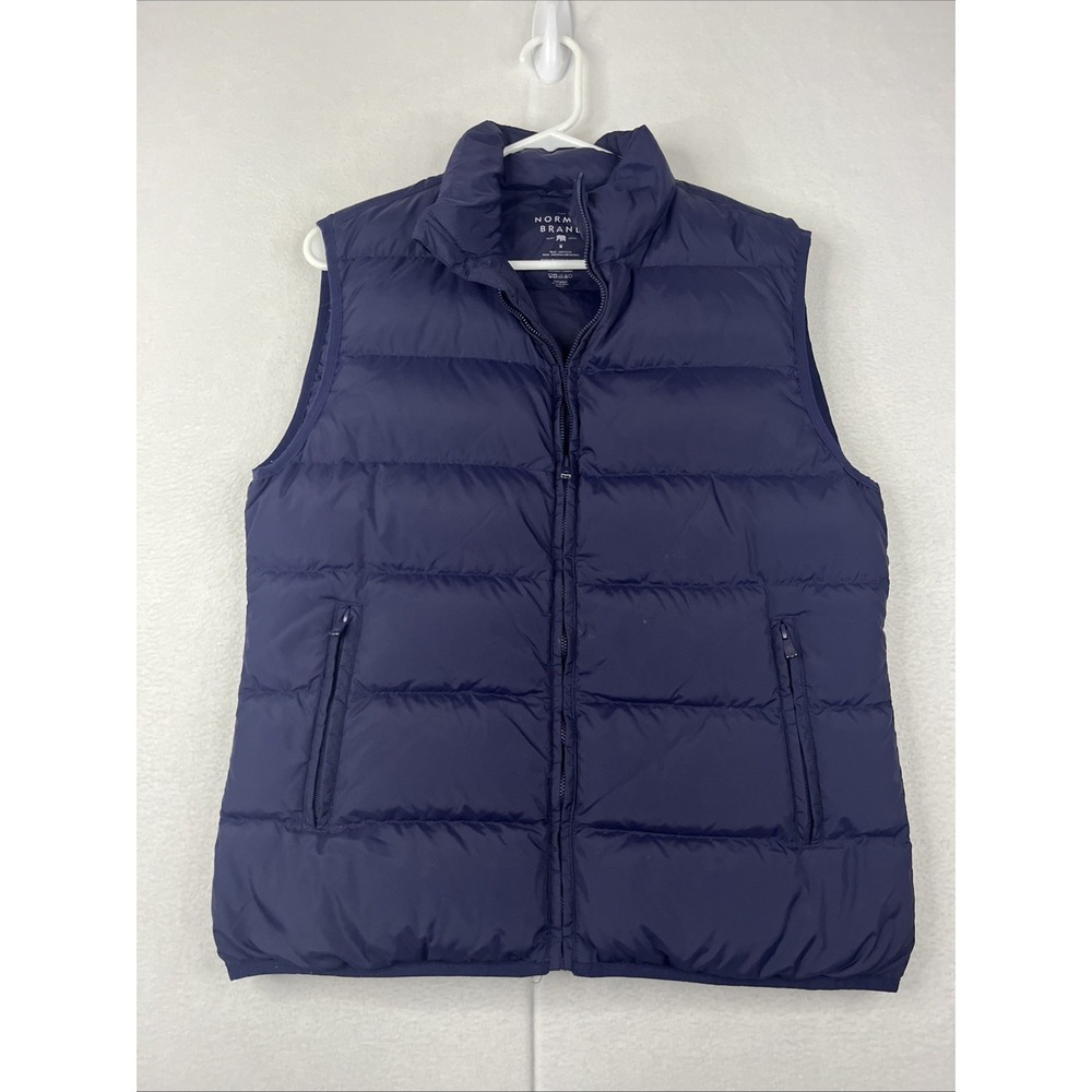 The Normal Brand Mens BEAR Navy Puffer Vest Blue Down Fill RN149447 Size M